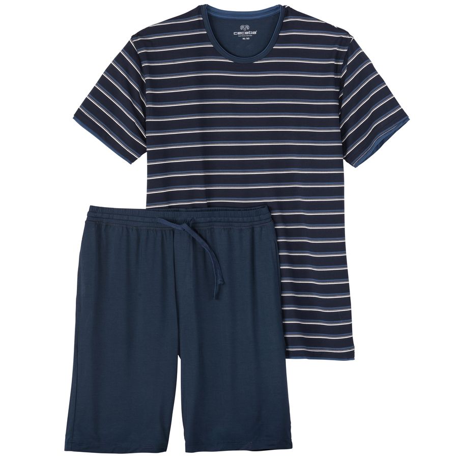 Ceceba Shorty Übergröße blau-weiß-grau gestreift