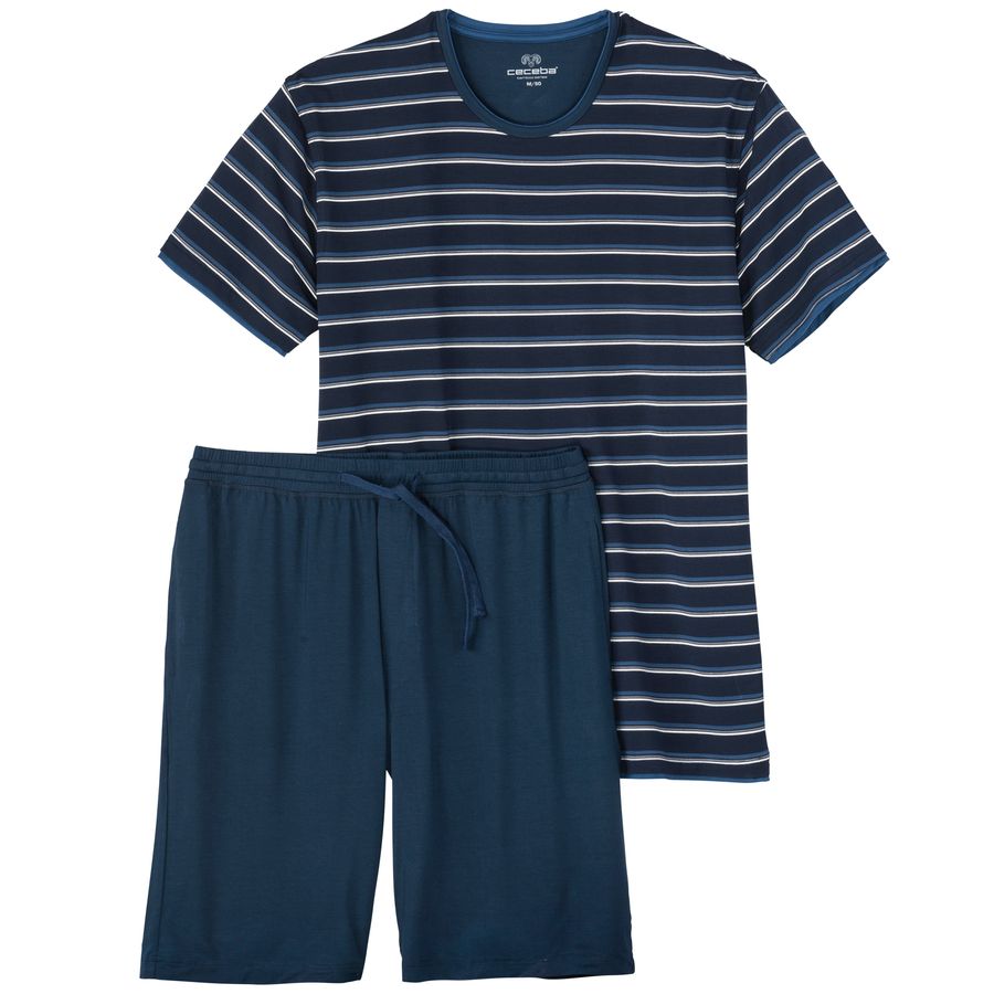 Ceceba Shorty Übergröße blau-weiß-grau gestreift