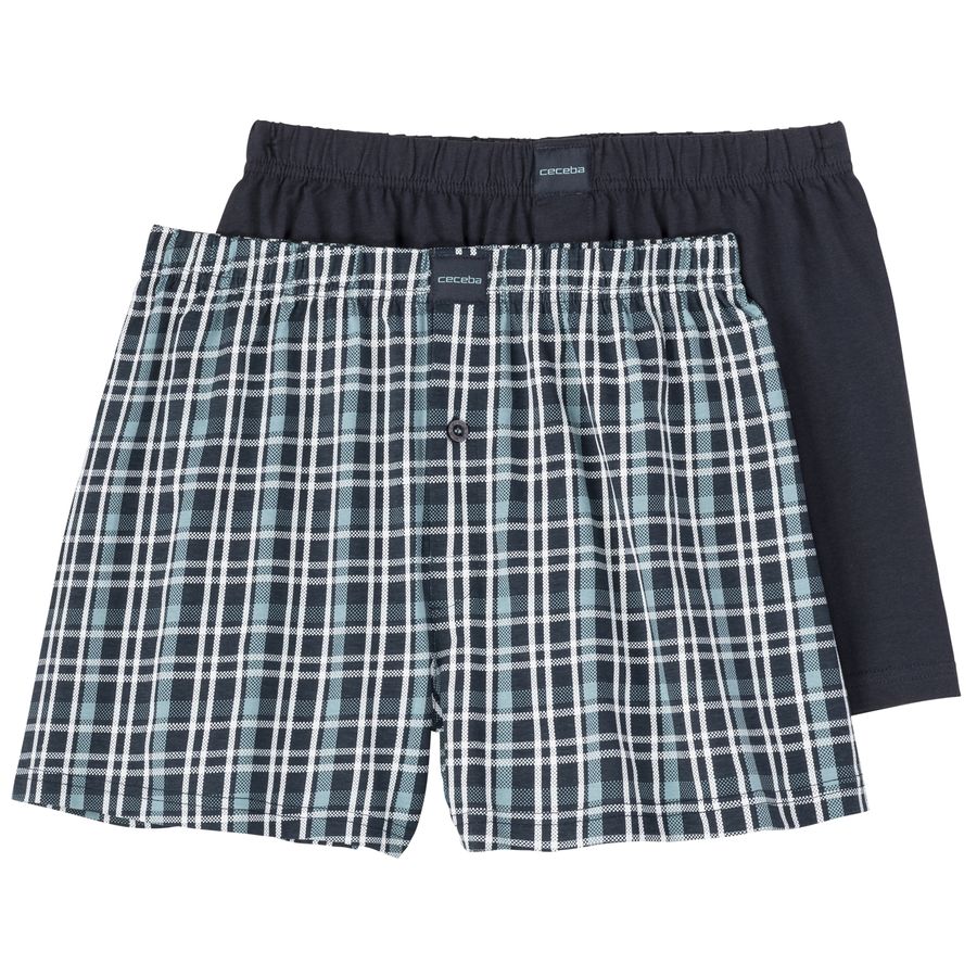 Ceceba Boxershorts 2er-Pack dunkelblau/weiß kariert