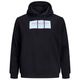 Jack&Jones Übergrößen Hoodie schwarz Print JORGREENE