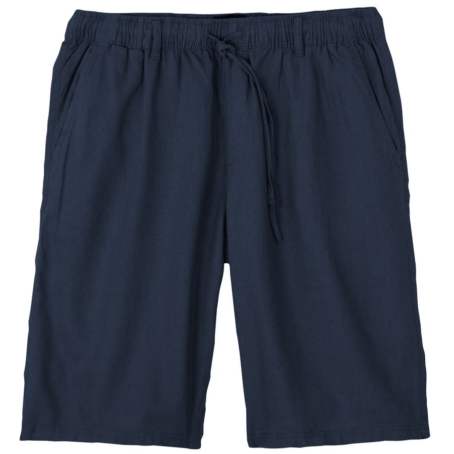 North Latitude Übergrößen Leinen-Shorts dunkelblau