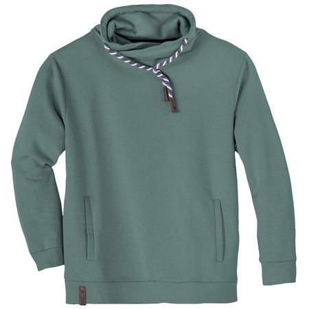 Ragman Übergrößen Sweatshirt graugrün Schlauchkragen