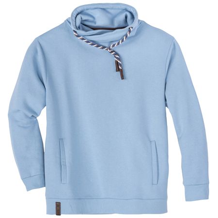 Ragman Übergrößen Sweatshirt hellblau Schlauchkragen