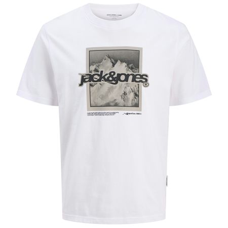 Jack&Jones Übergrößen T-Shirt weiß JCOFLARE Print
