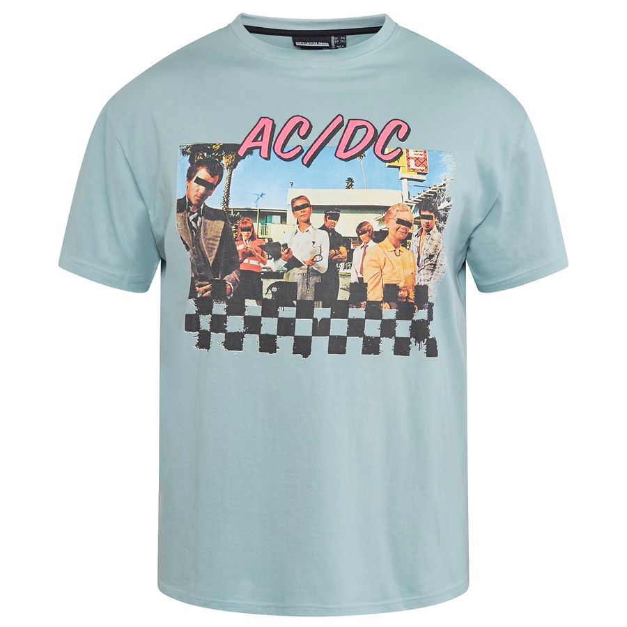 North Latitude T-Shirt Übergrößen hellblau AC/DC