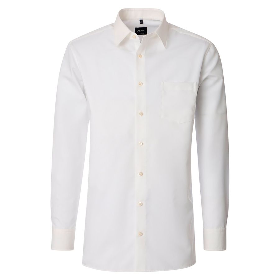 Venti Übergrößen Langarmhemd creme bügelfrei