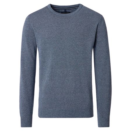 CasaModa Übergrößen Strick-Pullover blau melange