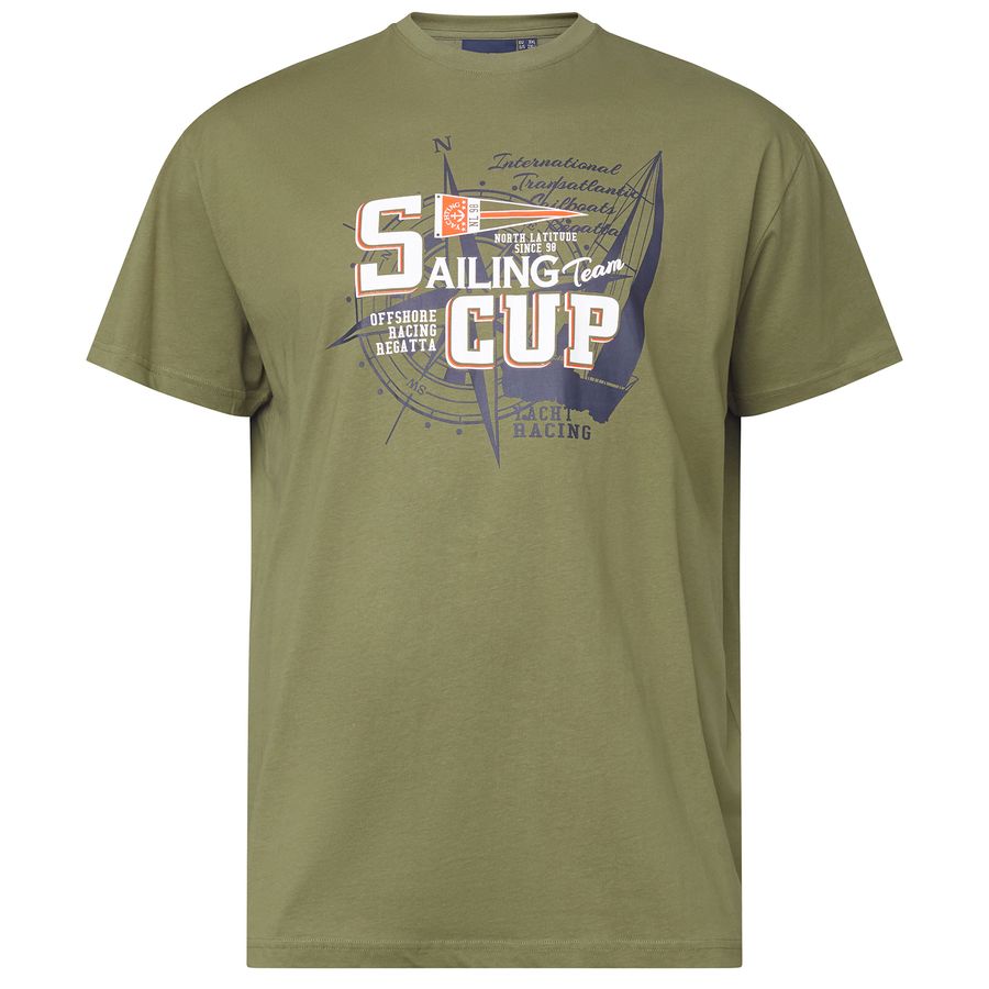 North Latitude Übergrößen T-Shirt oliv Sailing Cup