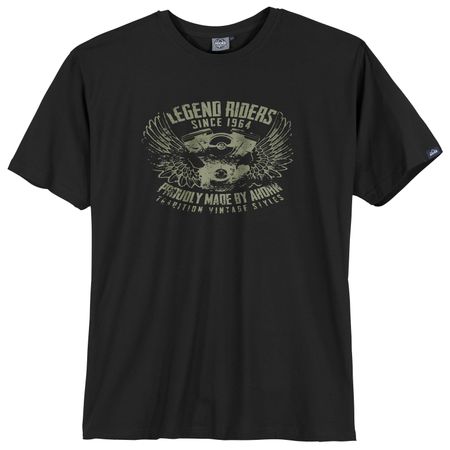 Ahorn Sportswear Übergrößen T-Shirt Print schwarz