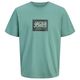Jack&Jones Übergrößen T-Shirt blaugrün JJRAIN Print