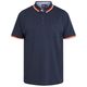 North Latitude Polo Kontraststreifen navy Übergröße