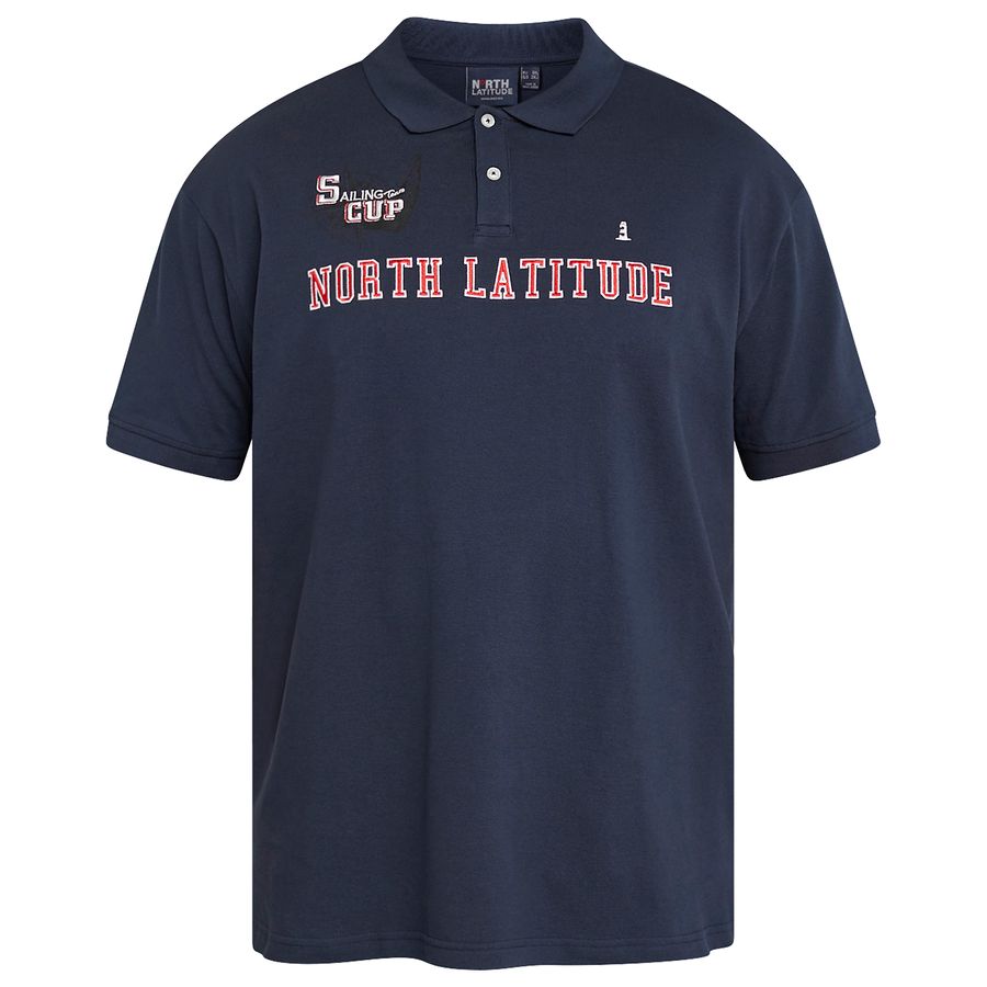 North Latitude Übergröße Polo navy Logostickerei