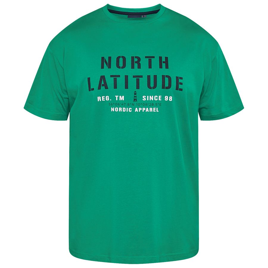 North Latitude Übergrößen T-Shirt Logoprint grün