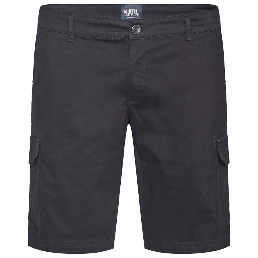 North Latitude Übergrößen Cargo-Shorts schwarz