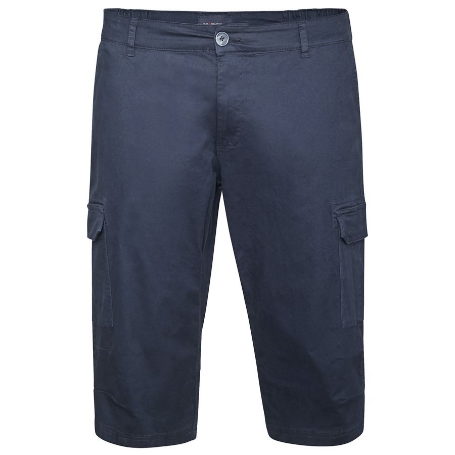 North Latitude Übergrößen Cargo-Caprihose dunkelblau