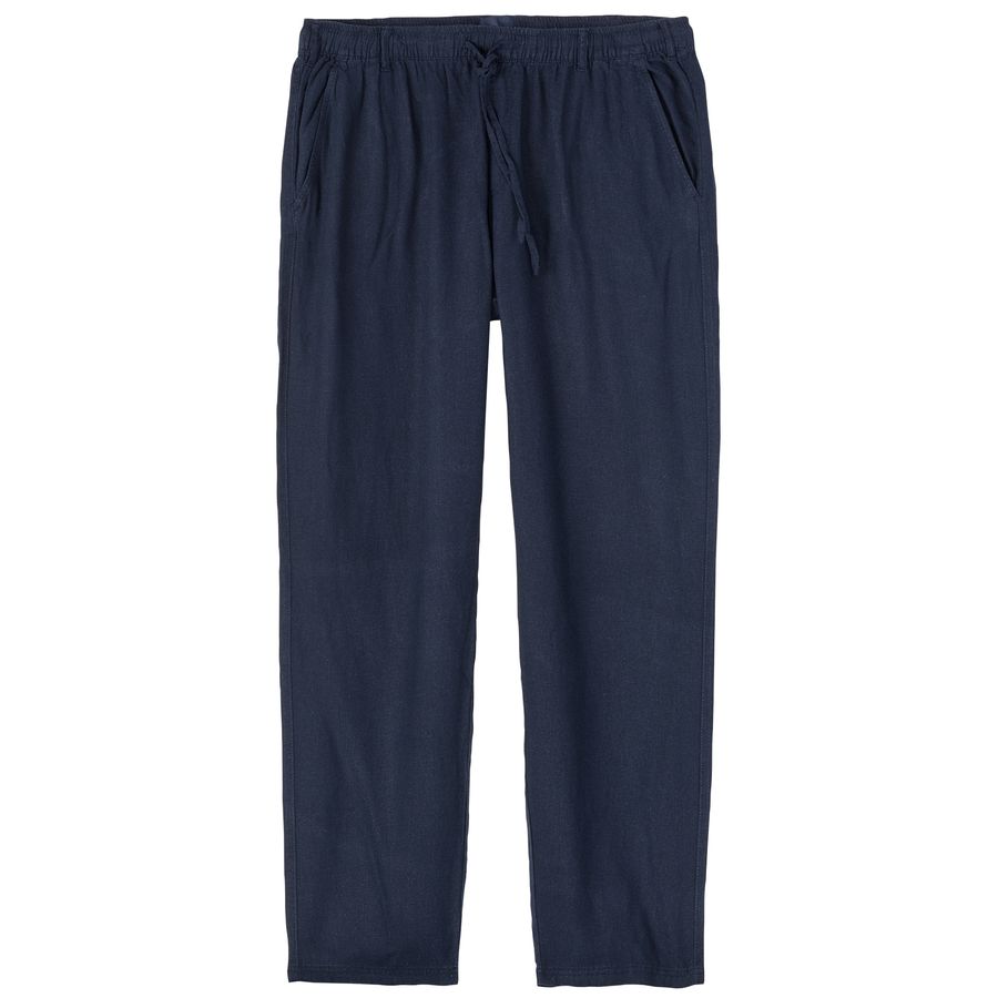 North Latitude Übergrößen Leinen Chinohose navy
