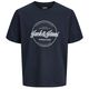 Jack&Jones Übergröße T-Shirt navy Logoprint JJEDOVER