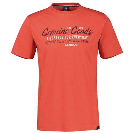 Lerros Übergrößen T-Shirt ziegelrot Print modisch