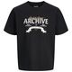 Jack&Jones Übergrößen T-Shirt JJEDOVER Print schwarz