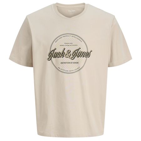 Jack&Jones Übergrößen T-Shirt Print beige JJEDOVER