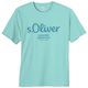 s.Oliver Übergrößen T-Shirt mintgrün Logoprint