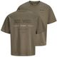 Jack&Jones Übergrößen T-Shirt Print khaki JJEURBAN