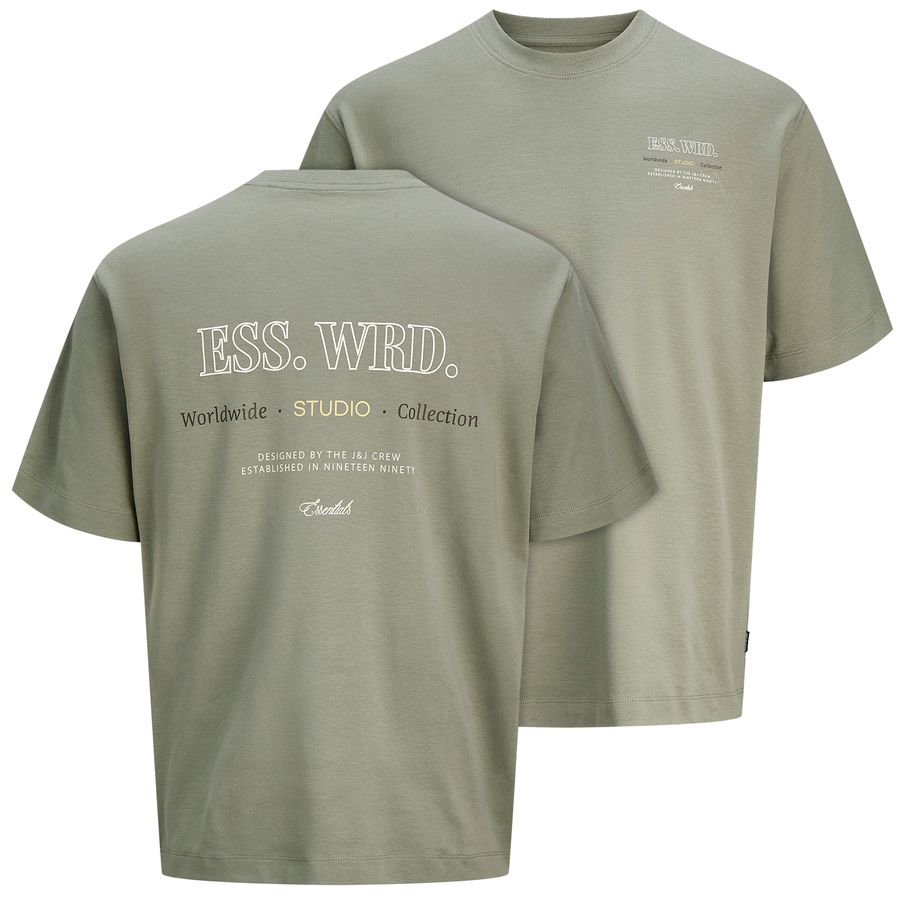 Jack&Jones Übergrößen T-Shirt Print oliv JJEURBAN