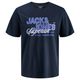 Jack&Jones T-Shirt navy Übergrößen Logoprint JJELOGO