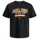 Jack&Jones T-Shirt Übergrößen Logoprint JJELOGO schwarz