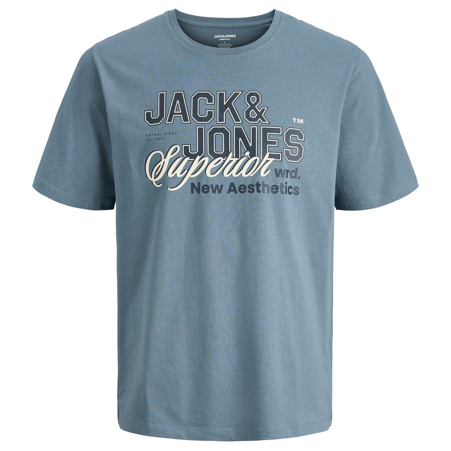 Jack&Jones T-Shirt XXL Logoprint JJELOGO rauchblau