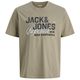Jack&Jones T-Shirt Übergrößen Logoprint JJELOGO oliv