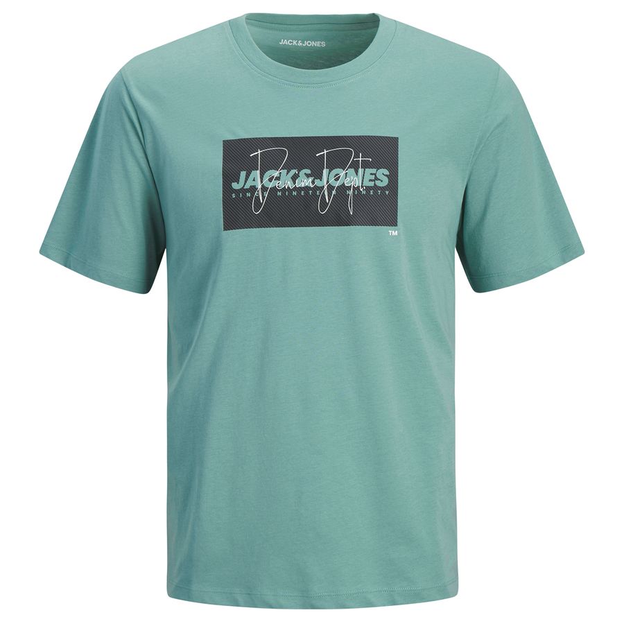 Jack&Jones Übergrößen T-Shirt blaugrün JJCOLE Print