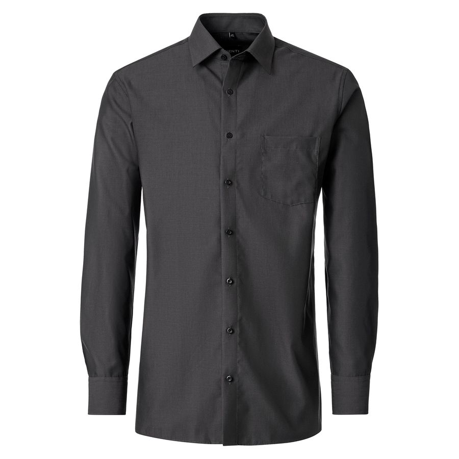 Venti Übergrößen Langarmhemd anthrazit bügelfrei