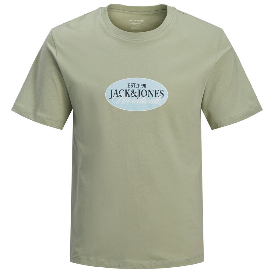 Jack&Jones XXL T-Shirt JORCATSKILLS salbeigrün Print