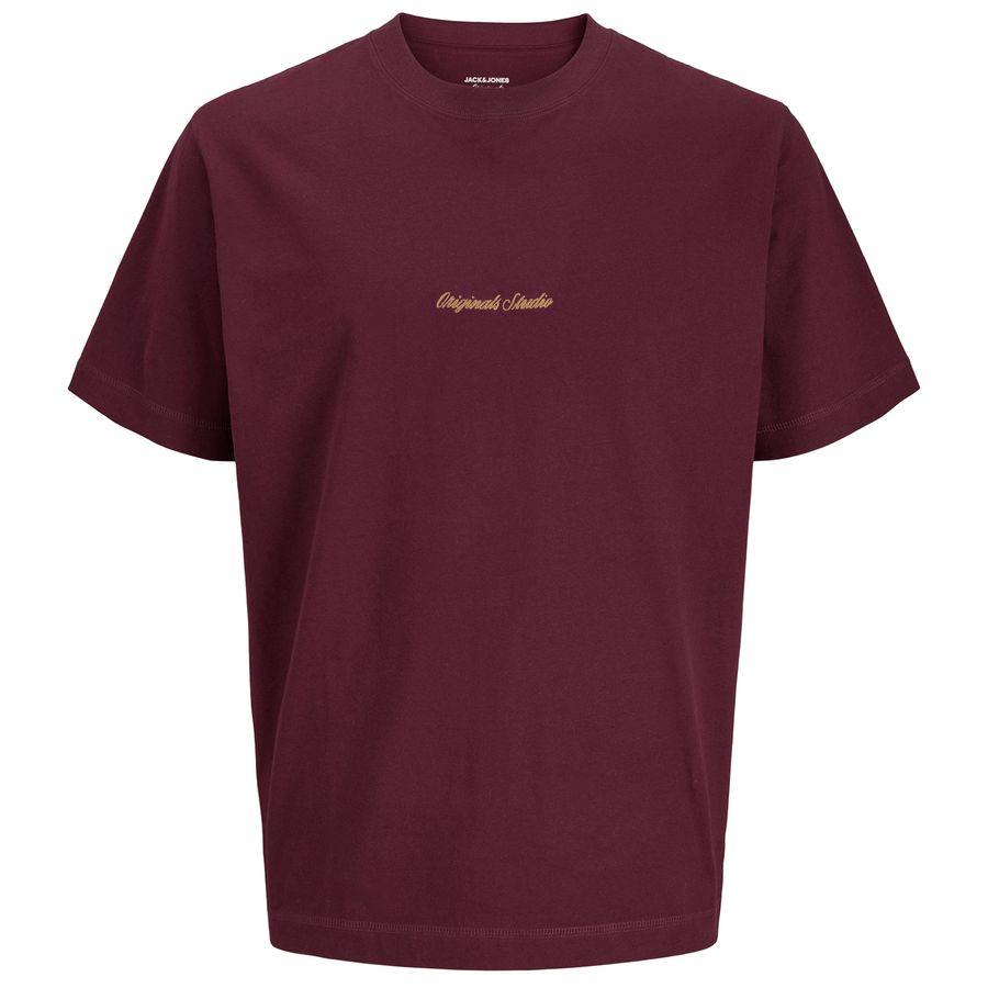 Jack&Jones Übergröße T-Shirt weinrot JORNORREBRO