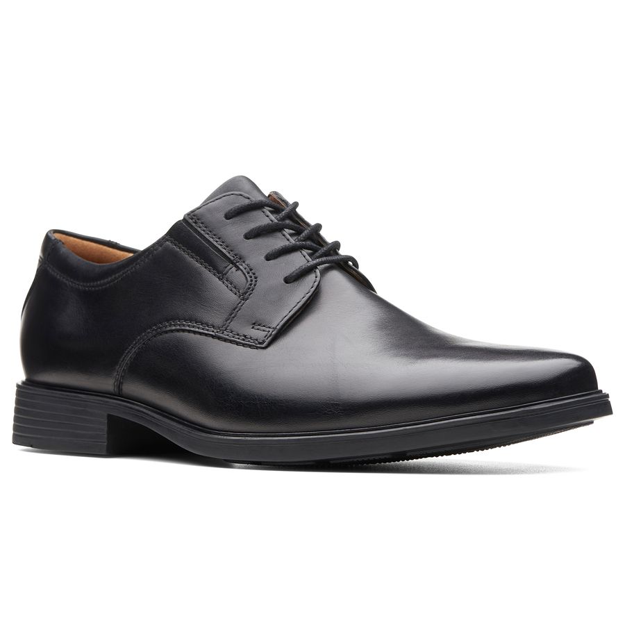 Clarks eleganter Leder-Schuh Tilden Plain schwarz