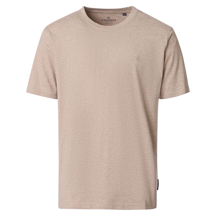 CasaModa Übergrößen Basic T-Shirt beige melange