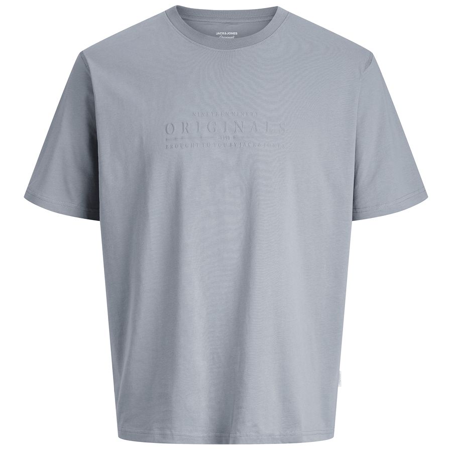 Jack&Jones Übergröße T-Shirt grau JORCATSKILLS Print