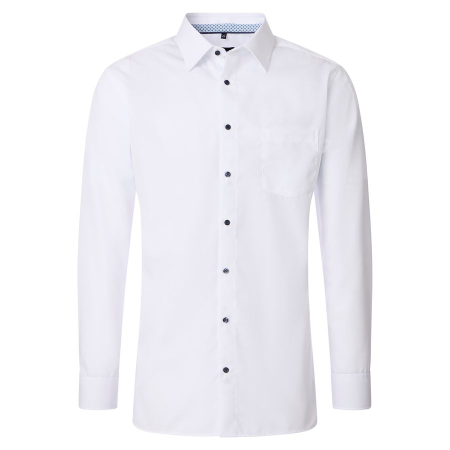 Venti Übergrößen Langarmhemd bügelfrei weiß