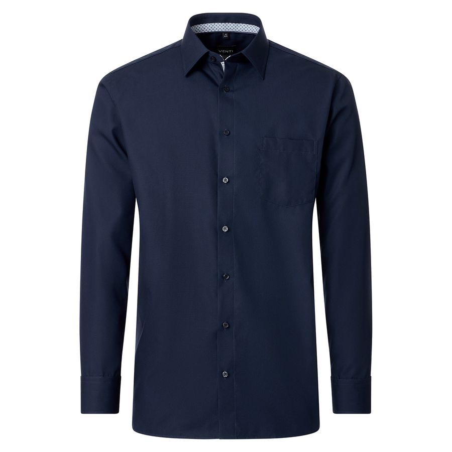 Venti Übergrößen Langarmhemd bügelfrei dunkelblau
