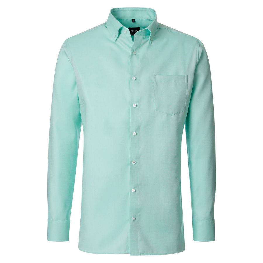 Venti bügelfrei Übergrößen Langarmhemd hellgrün