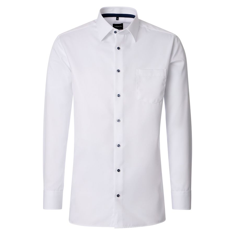 Venti Langarmhemd bügelfrei weiß Übergrößen