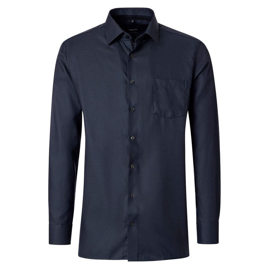 Venti Langarmhemd anthrazit bügelfrei Übergrößen