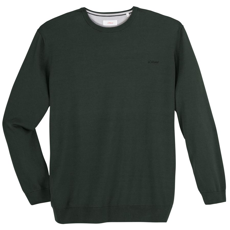 s.Oliver Übergrößen Feinstrickpullover dunkelgrün