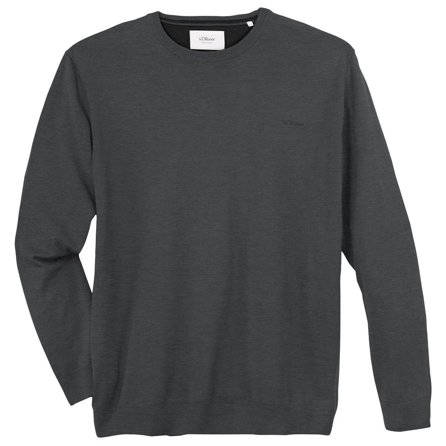 s.Oliver Übergrößen Feinstrickpullover anthrazit