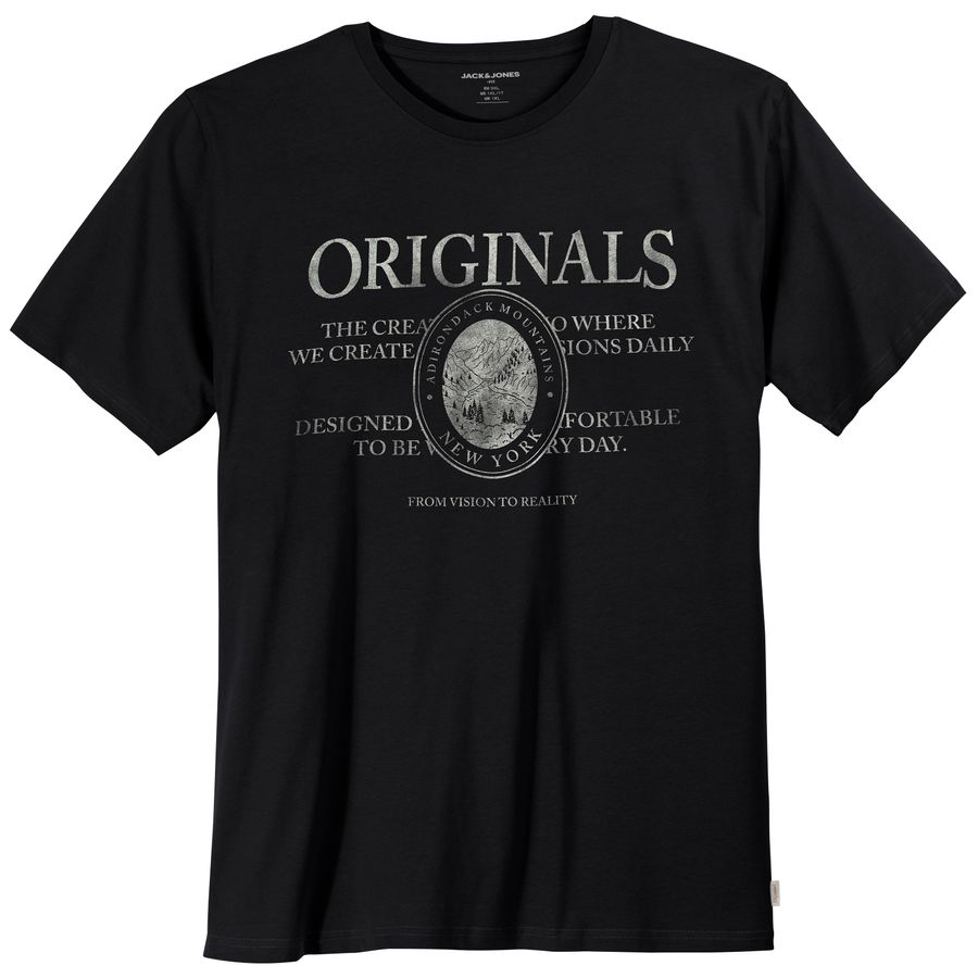 Jack&Jones Übergrößen T-Shirt JORNANTUCKET schwarz