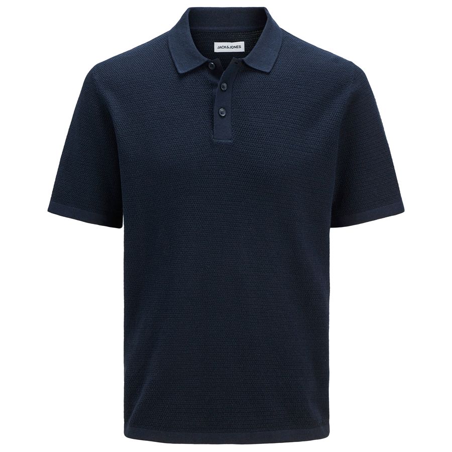 Jack&Jones Übergrößen Polo navy JJEGEORGE Struktur