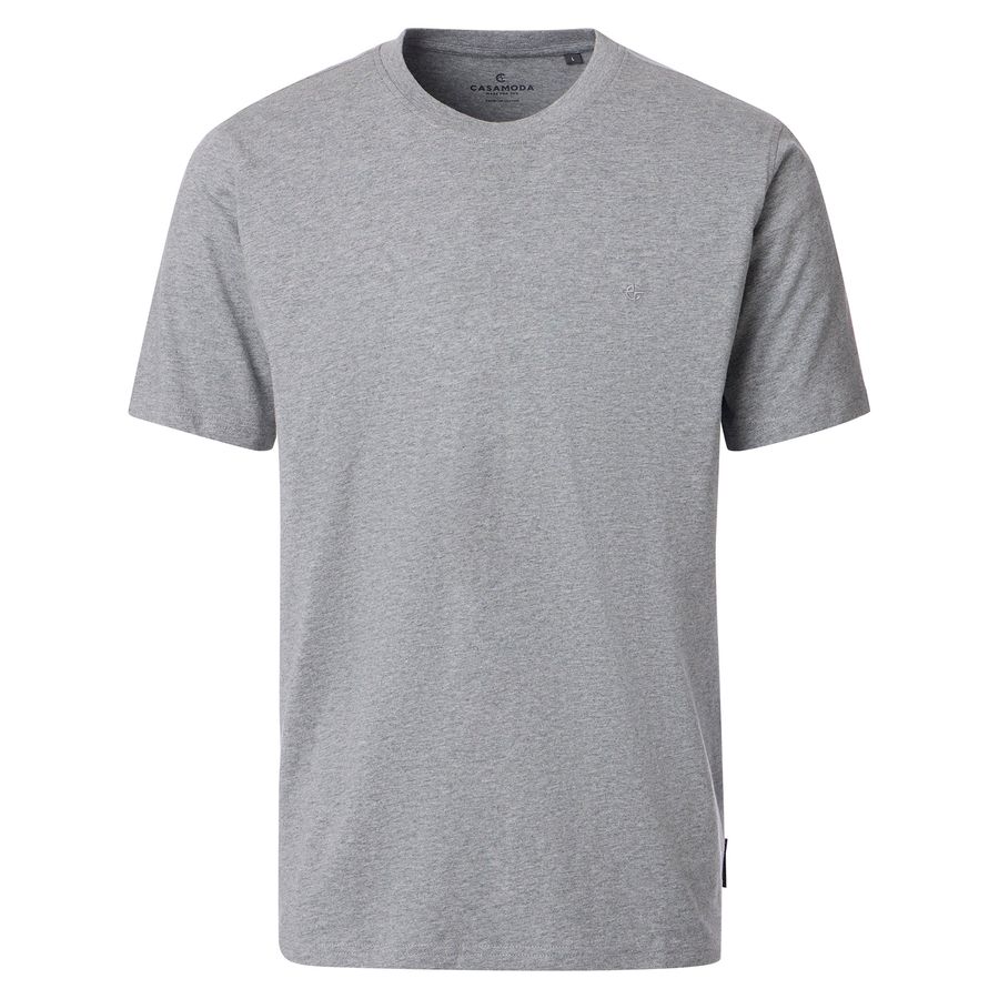 CasaModa Übergrößen Basic T-Shirt hellgrau melange