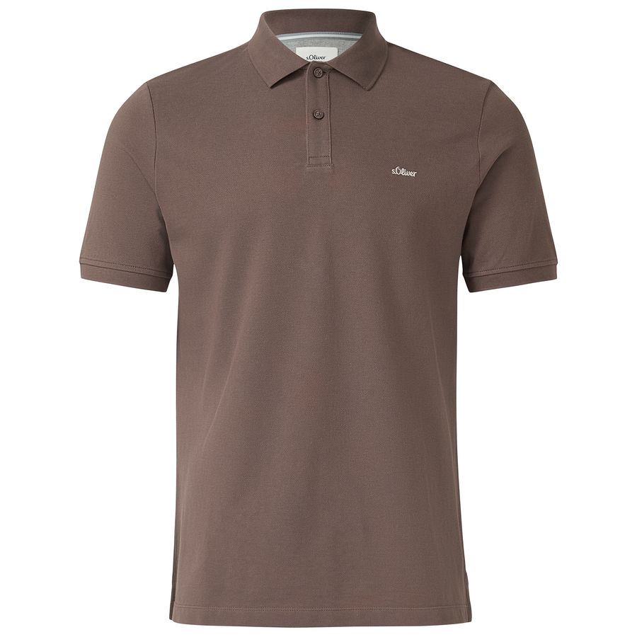 s.Oliver Übergrößen Basic-Poloshirt braun