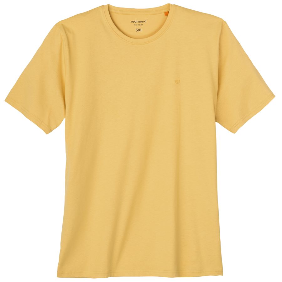 Redmond Übergröße Basic T-Shirt senfgelb